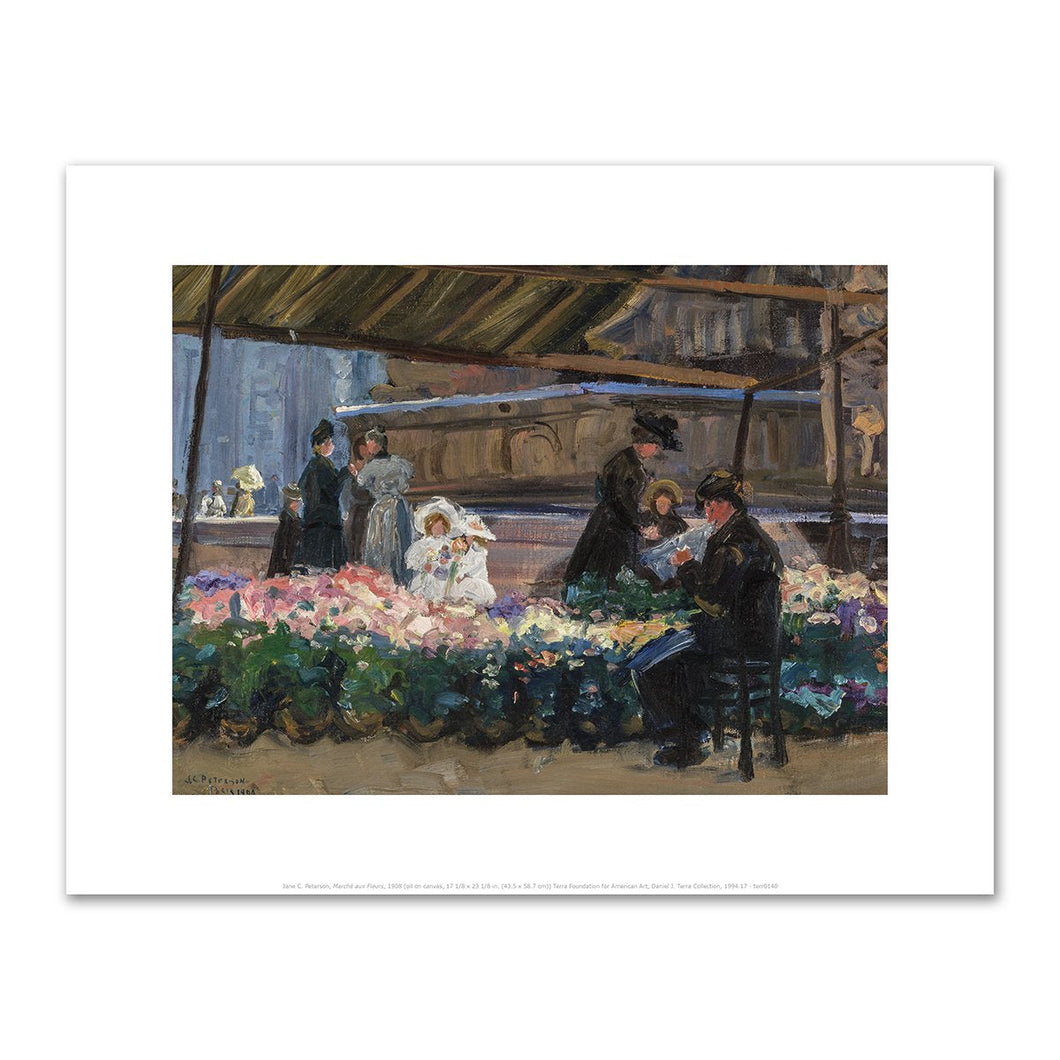 Jane Peterson, Marché aux Fleurs, art prints in various sizes by 2020ArtSolutions