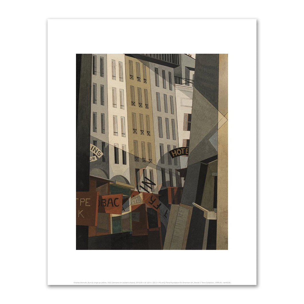 Charles Demuth, Rue du singe qui pêche, 1921, Fine Art Prints from 2020ArtSolutions