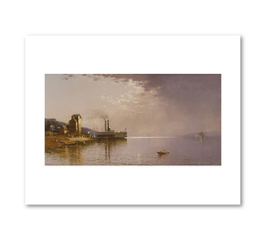 The Sidewheeler "The City of St. Paul" on the Mississippi River, Dubuque, Iowa by Alfred Thompson Bricher