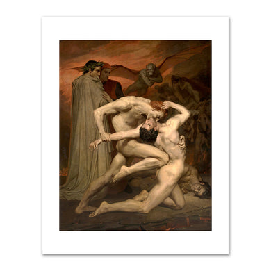 William-Adolphe Bouguereau, Dante and Virgil in Hell, 1850, Musee d'Orsay. Fine Art Prints in various sizes by 1000Artists.com